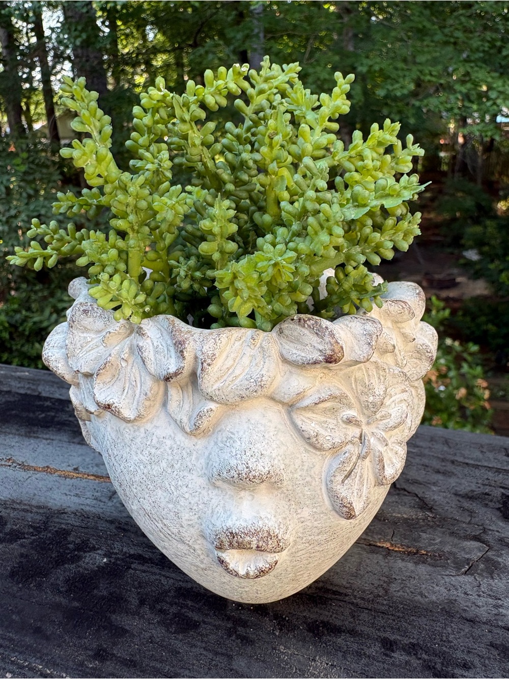 Decorative Face Cement Planter